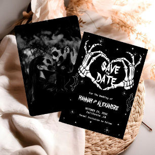 Halloween Dark Moody Gothic Wedding Save The Date