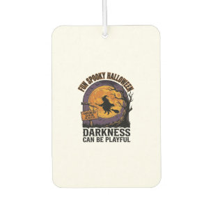 Halloween Darkness Shirt Vintage Witch Moon Design Car Air Freshener