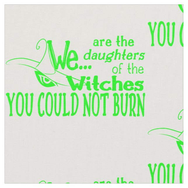 halloween daughters witches could not burn green fabric (Close Up)