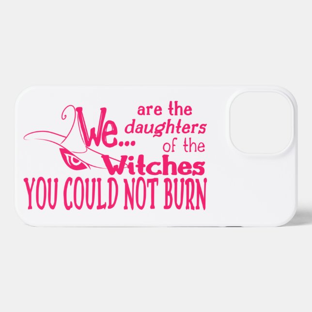 halloween daughters witches could not burn pink iPhone case (Back Horizontal)