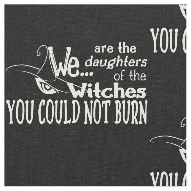 halloween daughters witches could not burn white fabric (Close Up)
