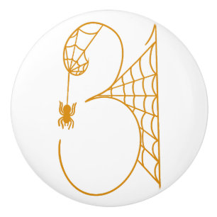 Halloween Day 31 Spider Webs Ceramic Knob