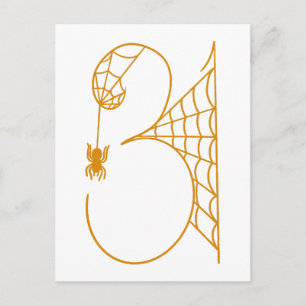Halloween Day 31 Spider Webs Postcard