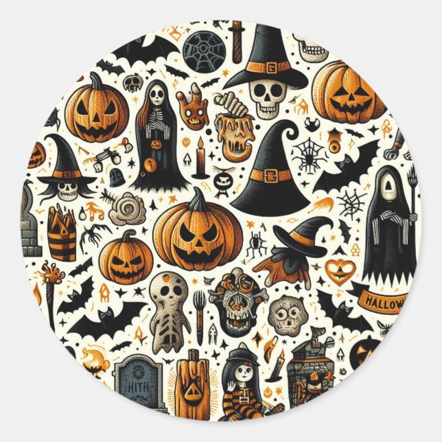 Halloween Day is a learning office sticker (Front)