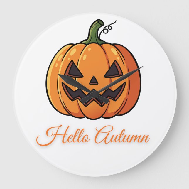 Halloween Day October Large Clock (Front)