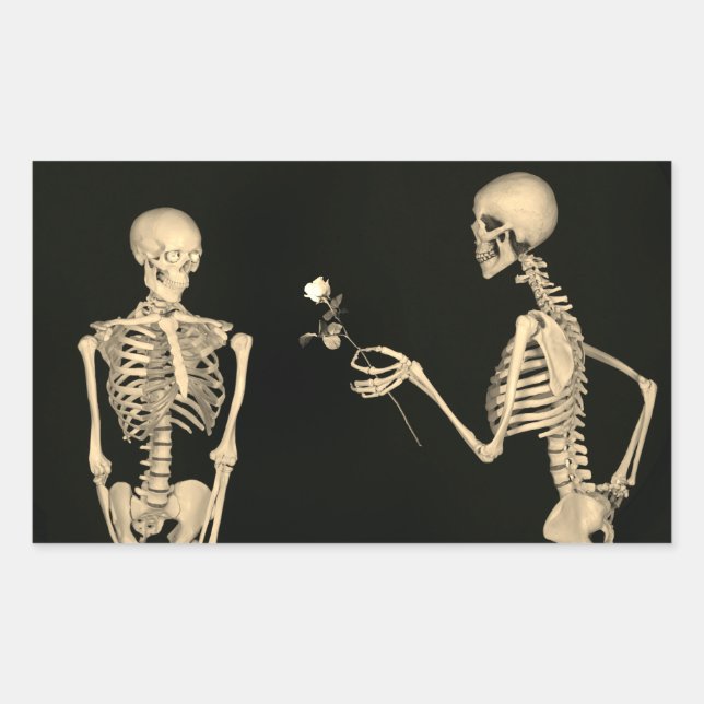 HALLOWEEN DAY OF THE DEAD SKELETON Sticker (Front)