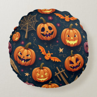 Halloween day round cushion