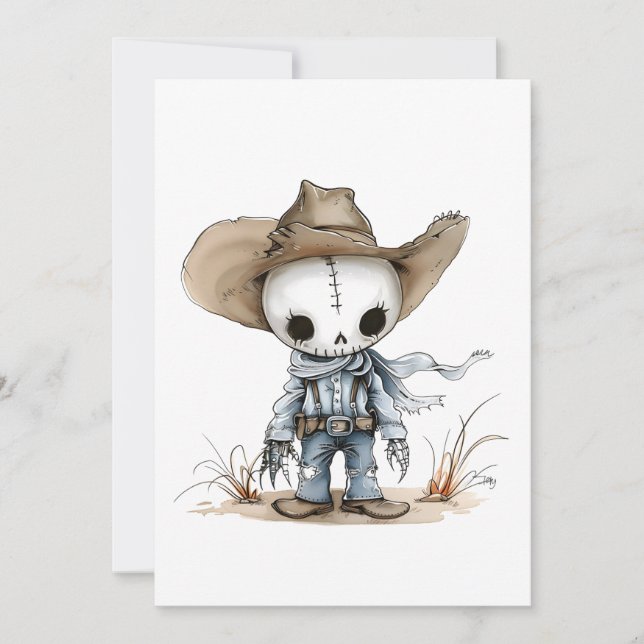 Halloween Day skull funny Invitation (Front)