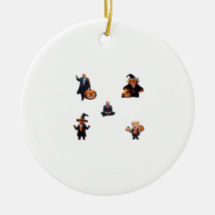 Halloween Day - Trumpkin Classic Ceramic Ornament