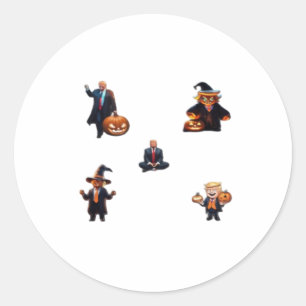 Halloween Day - Trumpkin Classic Round Sticker