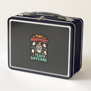 Halloween Daycare Teacher Tiny Monsters Metal Lunch Box