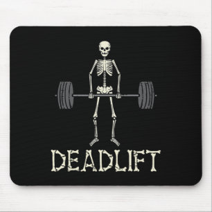 Halloween Deadlift Skeleton Gym Workout Costume Me Mouse Pad