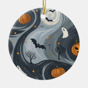 Halloween Death Night Ceramic Ornament