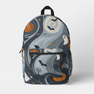Halloween Death Night Printed Backpack