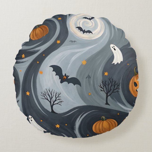 Halloween Death Night Round Cushion (Front)