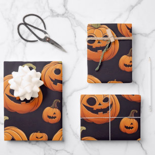 halloween decor design wrapping paper sheet