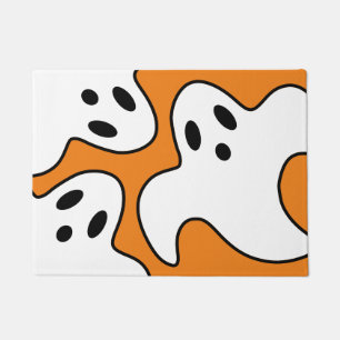 Halloween Decor Orange Black Doormat