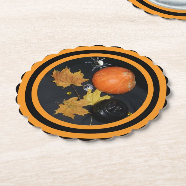 Halloween decor paper coaster (Angled)