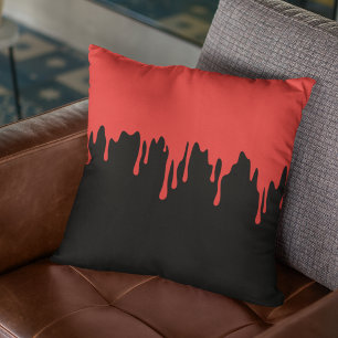 Halloween Decor Red Blood Dripping Cushion