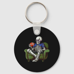 Halloween Decor We Watch Footll Fans Skeleton Easy Key Ring