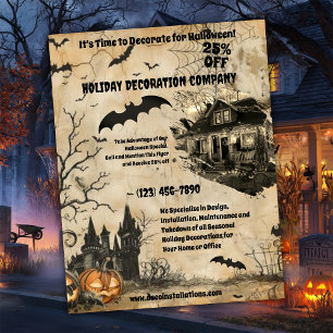 Halloween Decoration Business Flyer