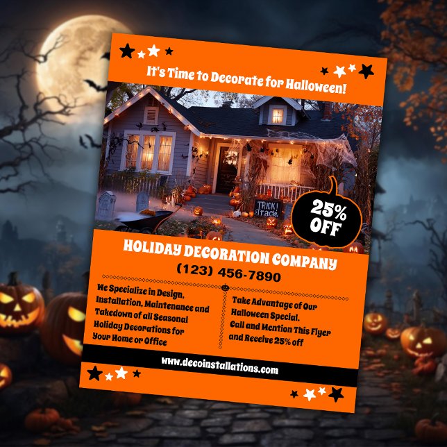 Halloween Decoration Business Flyer (Creator Uploaded)