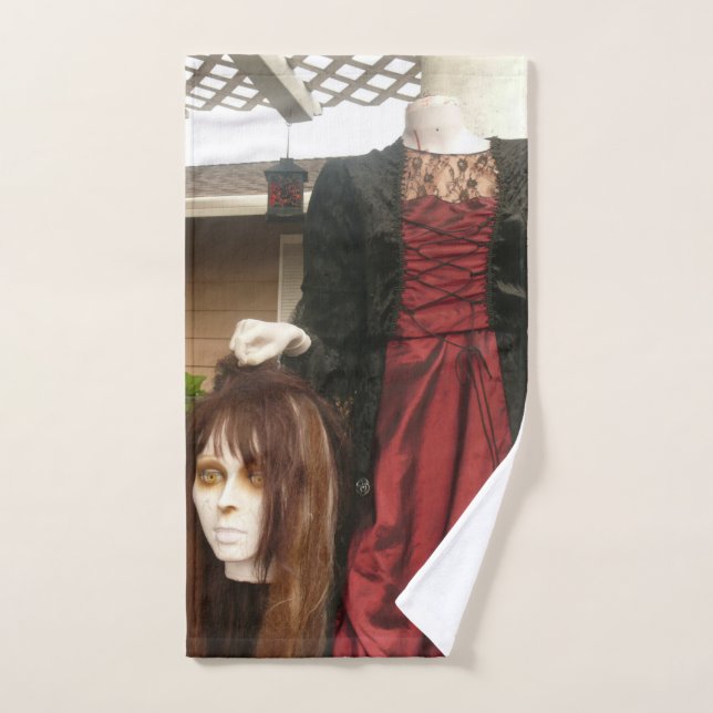 Halloween decoration gothic headless lady bath towel set (Hand Towel)