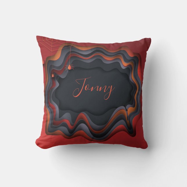Halloween Decoration Monogram Cushion (Front)