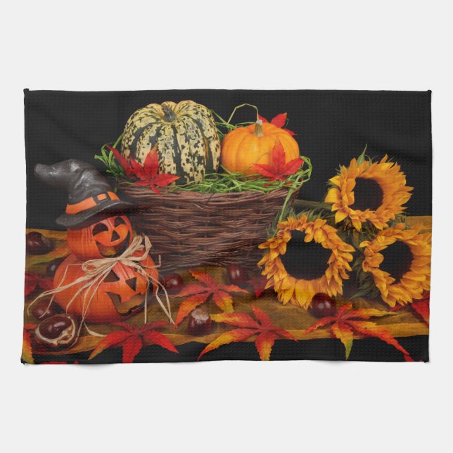 Halloween Decoration Tea Towel (Horizontal)