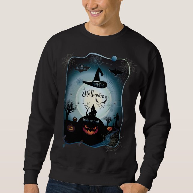 Halloween Decoration Treat or Trick Monster Sweatshirt (Front)