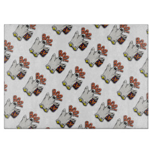 Halloween Decorative Glass Cutting Board/Ghost Board