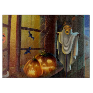Halloween Decorative Glass Cutting Board/Ghost Board
