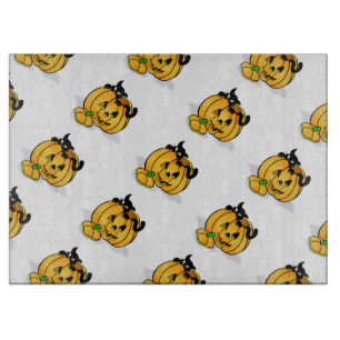 Halloween Decorative Glass Cutting Board/Pumpkins Board
