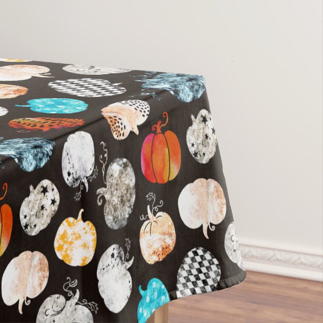 Halloween Decorative Pumpkin Pattern Tablecloth (In Situ)