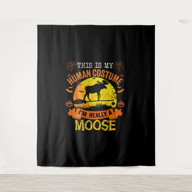 halloween deer tapestry (Front)