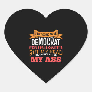 Halloween Democrat Political Sarcasm Heart Sticker