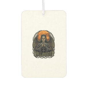 Halloween Demon Nun Crown Wings Orange Moon_1 Car Air Freshener