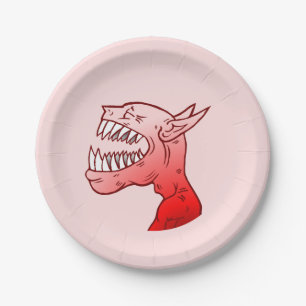 Halloween Demon on a Paper Plate