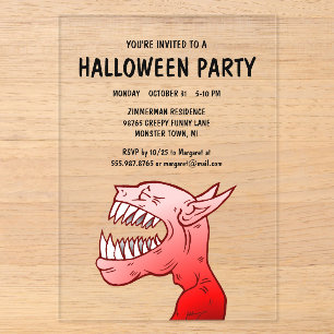 Halloween Demon Party Invitation