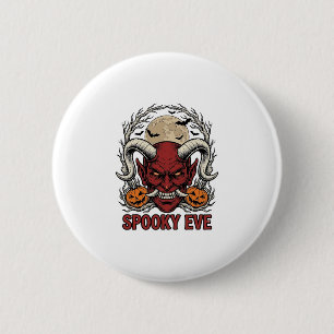 Halloween Demon Shirt with Vintage Engraving Pumpk 6 Cm Round Badge