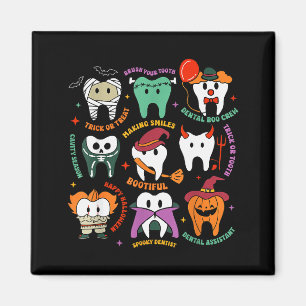 Halloween Dental Boo Crew Dentist Costume Teeth Wo Magnet