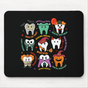 Halloween Dental Boo Crew Dentist Costume Teeth Wo Mouse Pad