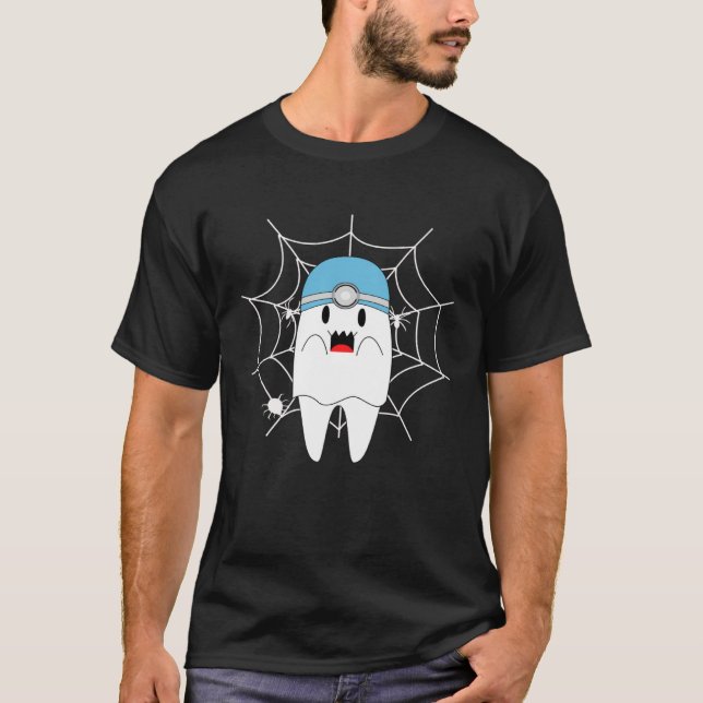 Halloween Dentist   Dental Ghost Halloween T-Shirt (Front)