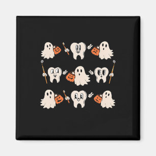 Halloween Dentist Dental Hygienist Teeth Ghost Pum Magnet