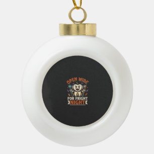 Halloween Dentist Fright Night Ceramic Ball Christmas Ornament