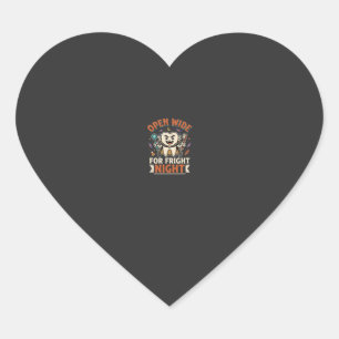Halloween Dentist Fright Night Heart Sticker