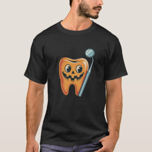 Halloween Dentist Tooth Pumpkin Dental Costume Men T-Shirt