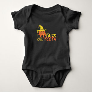 Halloween Dentist Trick or Teeth Baby Bodysuit