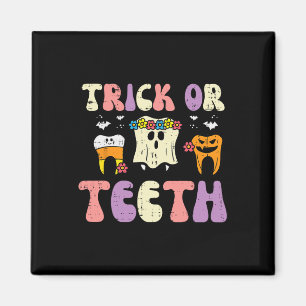Halloween Dentist Trick Or Teeth Dental Tooth Cost Magnet
