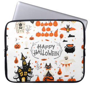 Halloween design elements. Halloween cliparts with Laptop Sleeve